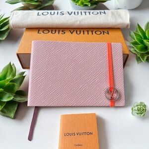 SOLD - 💎Authentic Louis Vuitton Epi Leather Gustave Notebook PM Pale Pink new w…